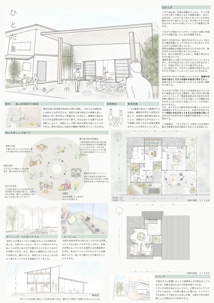 佳作　ひとだまり　中山 大駕　松本 かなえ　石川工業高等専門学校4年
