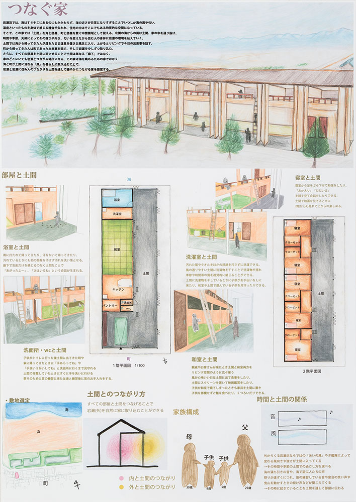 優秀賞　つなぐ家　吉岡 愛華　富山県立富山工業高等学校3年