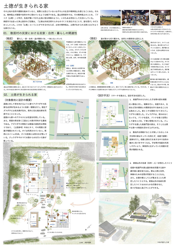 佳作　土徳が生きられる家　長谷川 真穂　金沢工業大学大学院2年