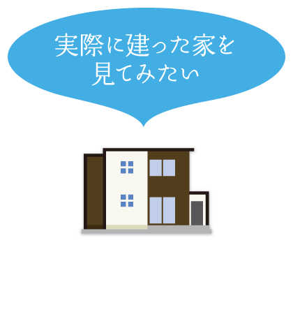 モデルハウス：実際に建った家を見てみたい